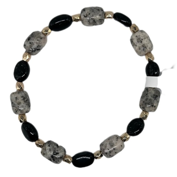 Black onyx and Jasper bracelet handmade - Picture 1 of 5